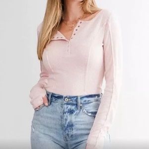 Free People Sloan Bodysuit Pink Nectar XS NWT